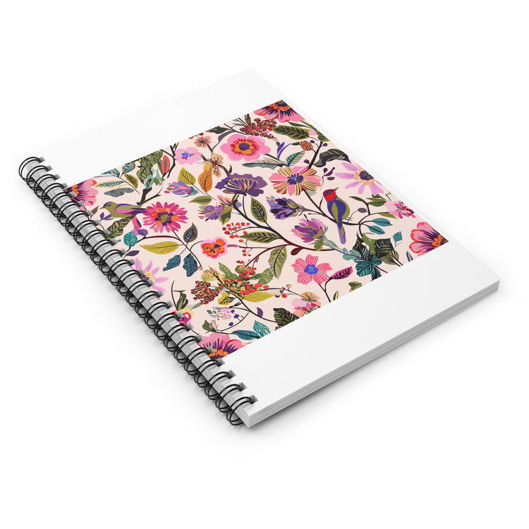 Blush Bird Garden Spiral Pretty Companion notebook – original NewGiftDay design, view 3