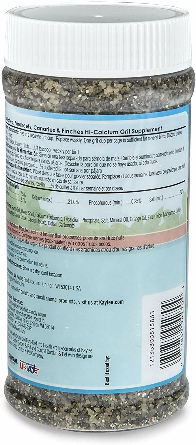 Kaytee HiCalcium Grit for Small Birds  Jar 1ea/21 oz
