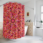 Kaleidoscopic Starburst Mosaic Shower Curtain Gift: Dazzling Art for Energetic Homes