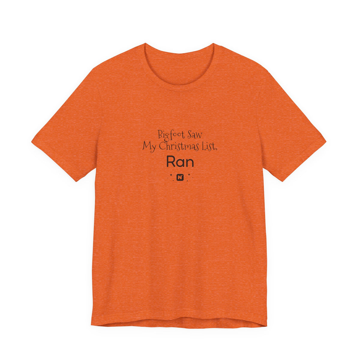 Bigfoot Christmas List T-shirt – original NewGiftDay design, view 7