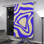 Abstract Wave Window Curtains, Boho Decor, Modern Home, Living Room Accessories, Unique Curtain Panel, Bedroom Window Treatment