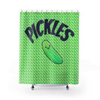 "Pickles" Cartoon Graphic Shower Curtain Gift: Playful Foodie Fun for Enthusiastic Homes