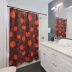 Rustic Pumpkin Patch Pattern Shower Curtain Gift: Cozy Autumn for Festive Homes