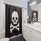 Classic Jolly Roger Skull & Crossbones Shower Curtain Gift: Pirate Flair for Adventurous Homes