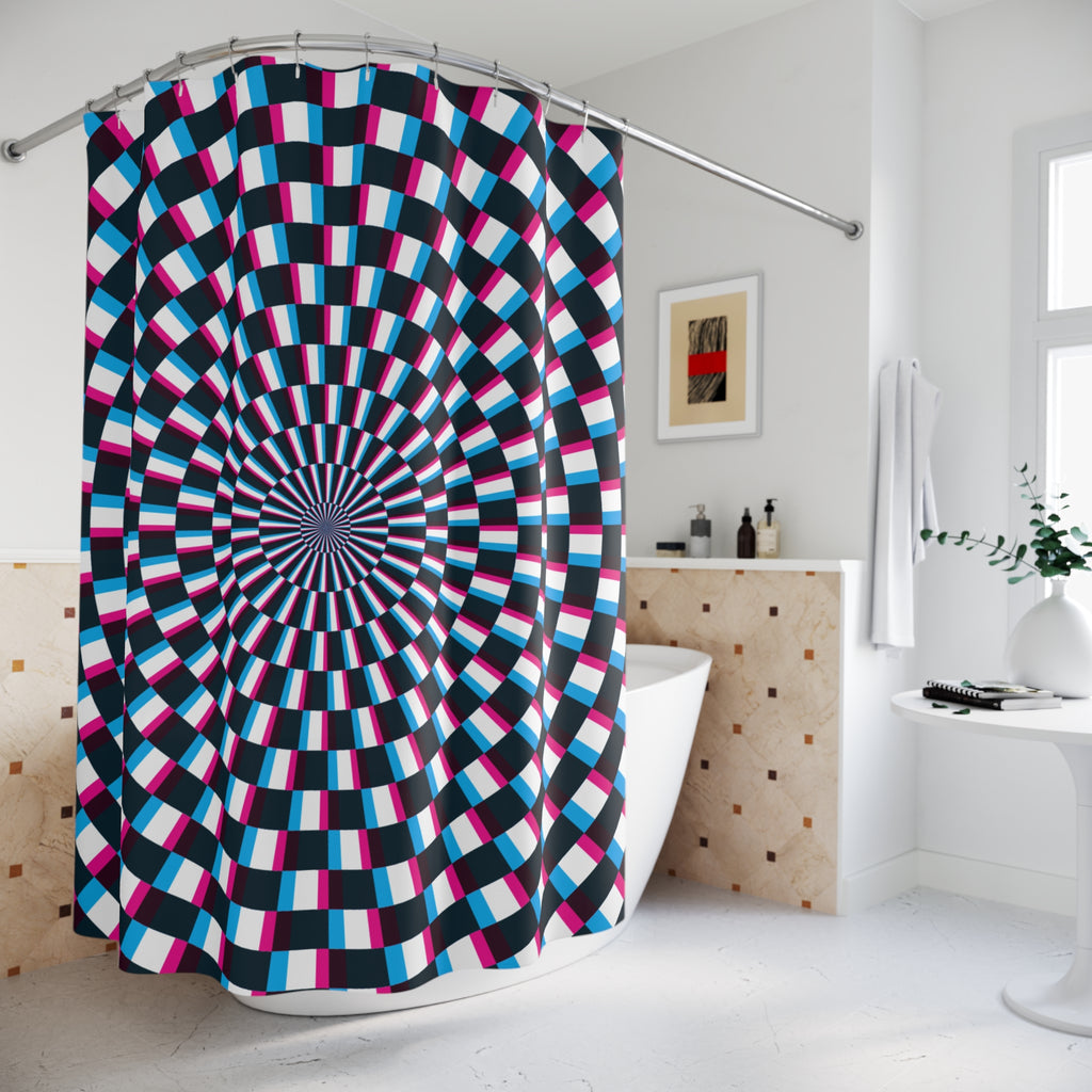 Hypnotic Op Art Vortex Shower Curtain Gift: Mind-Bending Style for Unique Homes