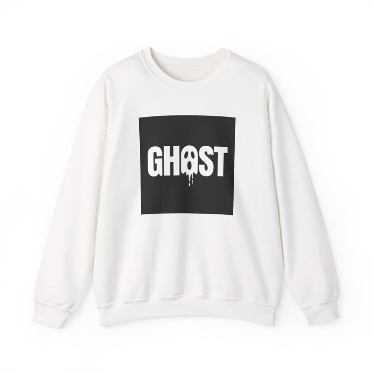 Minimal Ghost Drip Sweatshirt for Halloween Comfort design
