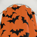Black Bat Silhouette Shower Curtain Gift: Spooky Chic for Halloween Homes