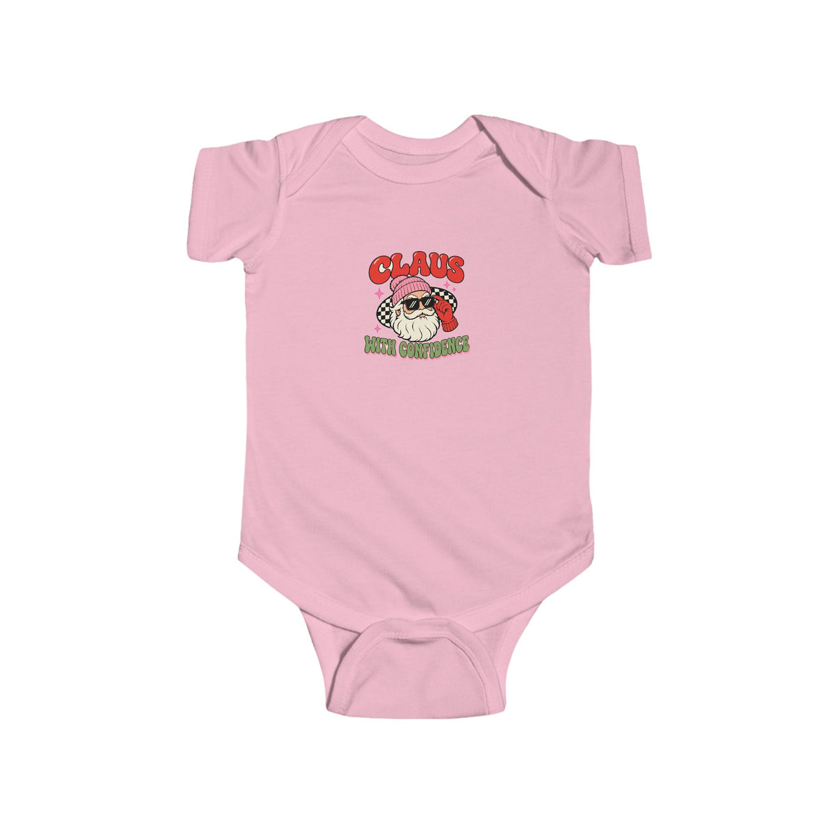 Claus With Confidence baby bodysuit – original NewGiftDay design, view 4