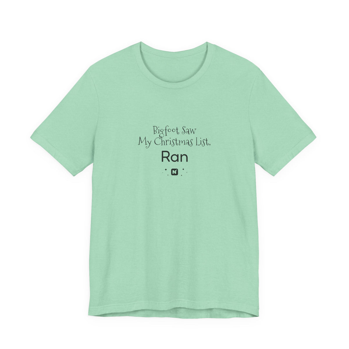 Bigfoot Christmas List T-shirt – original NewGiftDay design, view 50