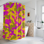 Minimalist Pink & Gold Camo Shower Curtain Gift for Fearless Style