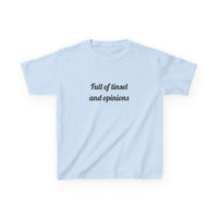 Full of tinsel and opinions DTG Printed for Holiday Giggles kids tee – original NewGiftDay design, view 3