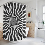 Hypnotic Swirl Optical Illusion Shower Curtain Gift: Mind-Bending Art for Dynamic Homes