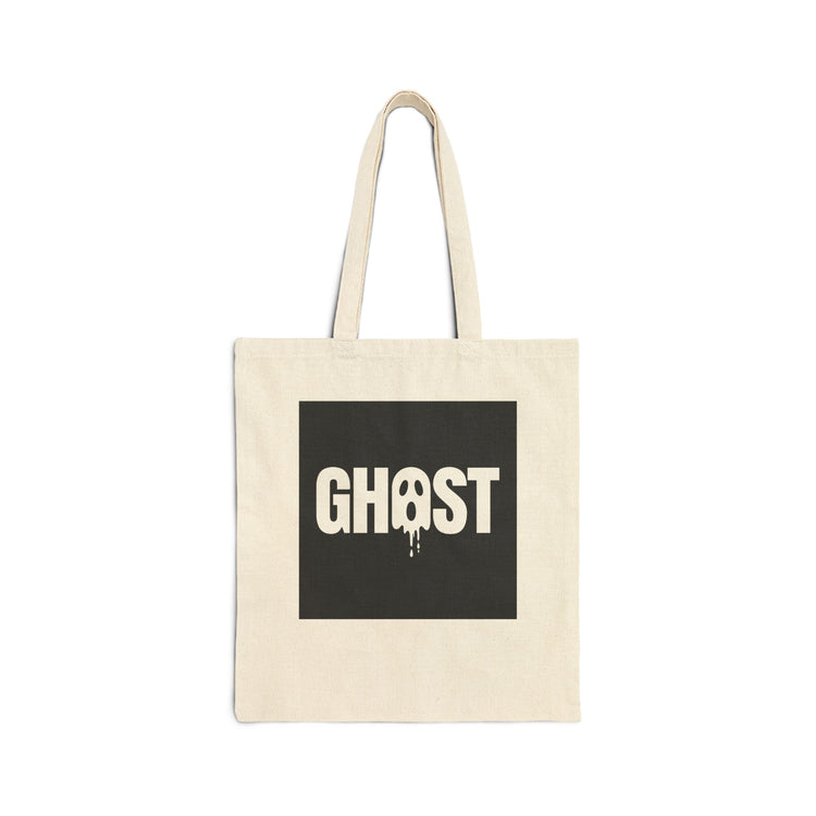 Dripping Ghost Face Tote Bag with Spooky-Cute Style design