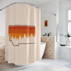 Montana Sunset Forest Shower Curtain Gift: Rustic Pride for Mountain Homes
