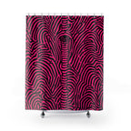Hypnotic Cobra Maze Pink Shower Curtain Gift: Psychedelic Intrigue for Modern Homes