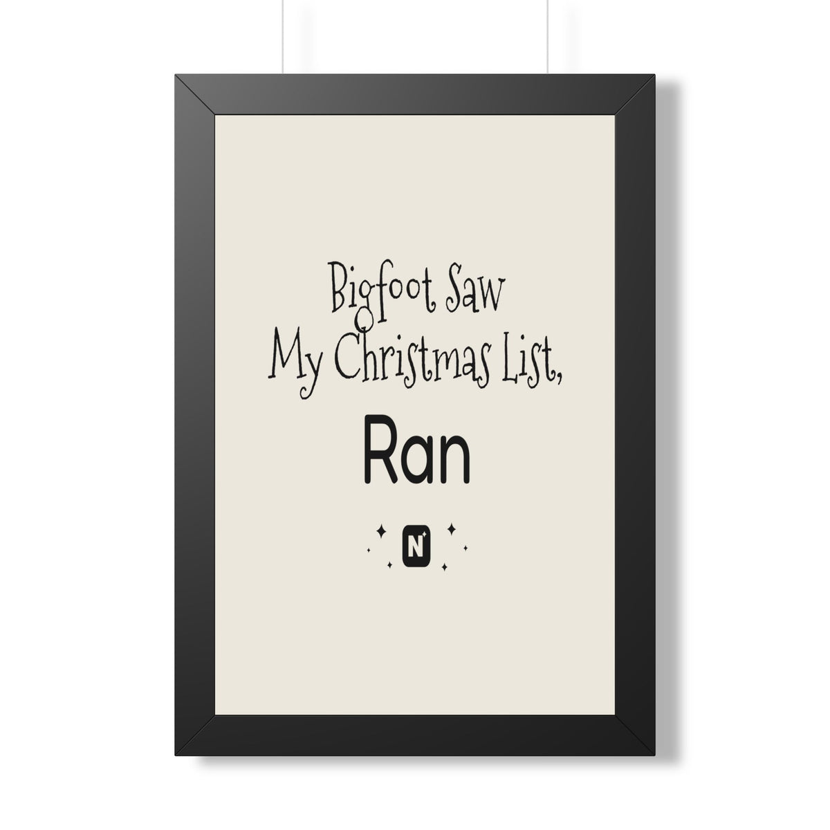 Bigfoot Christmas List Framed poster – original NewGiftDay design, view 23