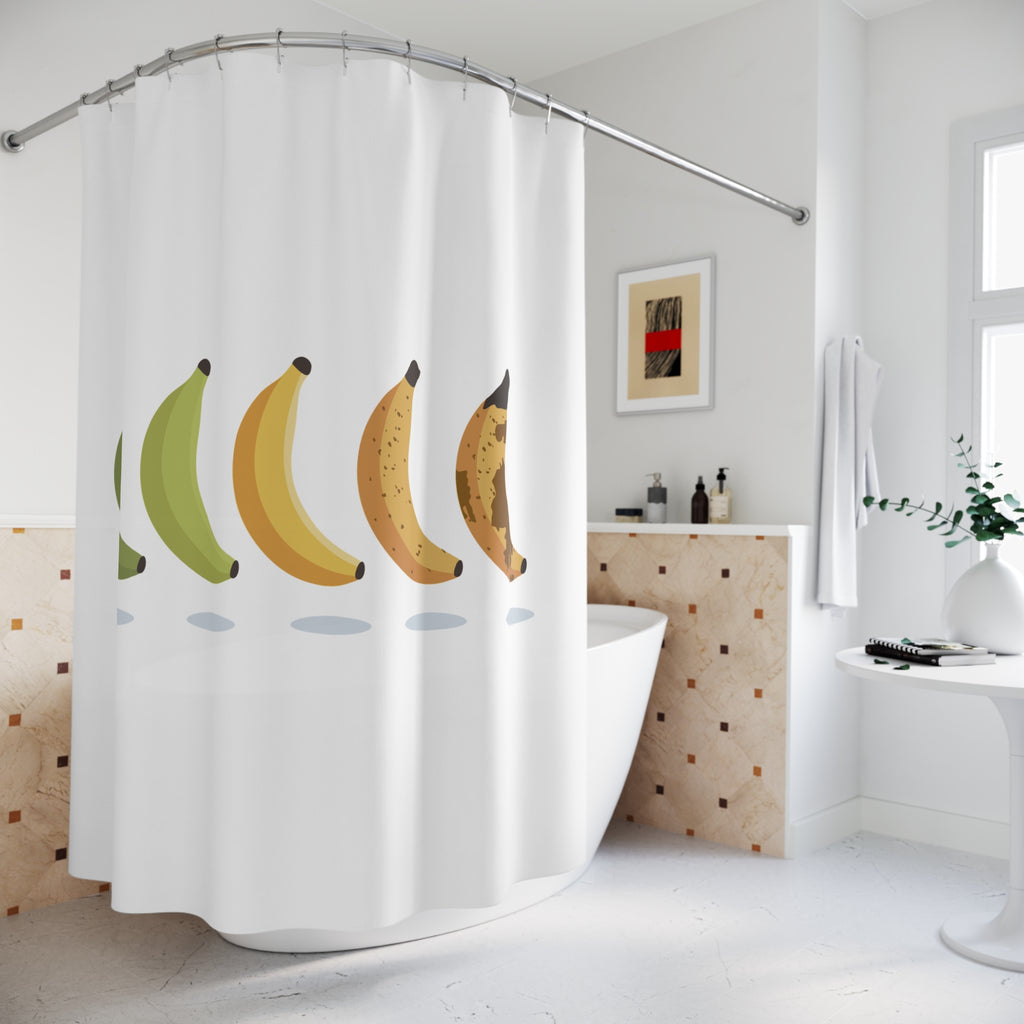 Banana Ripeness Scale Shower Curtain Gift: Witty Aging Chart for Smart Homes