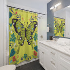 Monarch Butterfly Folk Art Shower Curtain Gift: Sunny Vitality for Nature Lovers