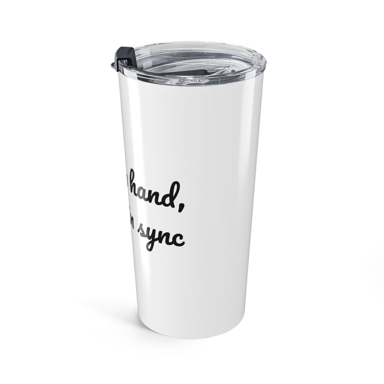 Hand in Hand Hearts in Sync tumbler – original NewGiftDay design, view 4