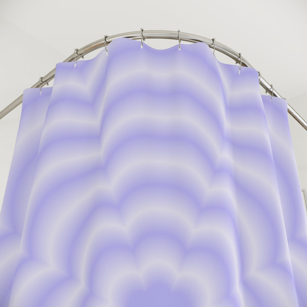 Lavender Petal Op Art Shower Curtain Gift: Serene Bloom for Tranquil Spaces