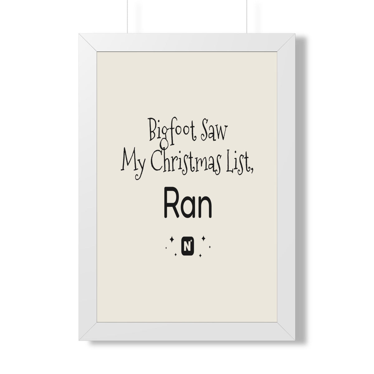 Bigfoot Christmas List Framed poster – original NewGiftDay design, view 22