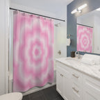 Soft Petal Bloom Op Art Shower Curtain Gift: Gentle Aura for Tranquil Spaces