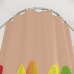 Ombre Autumn Forest Trees Shower Curtain Gift: Modern Fall for Artistic Homes