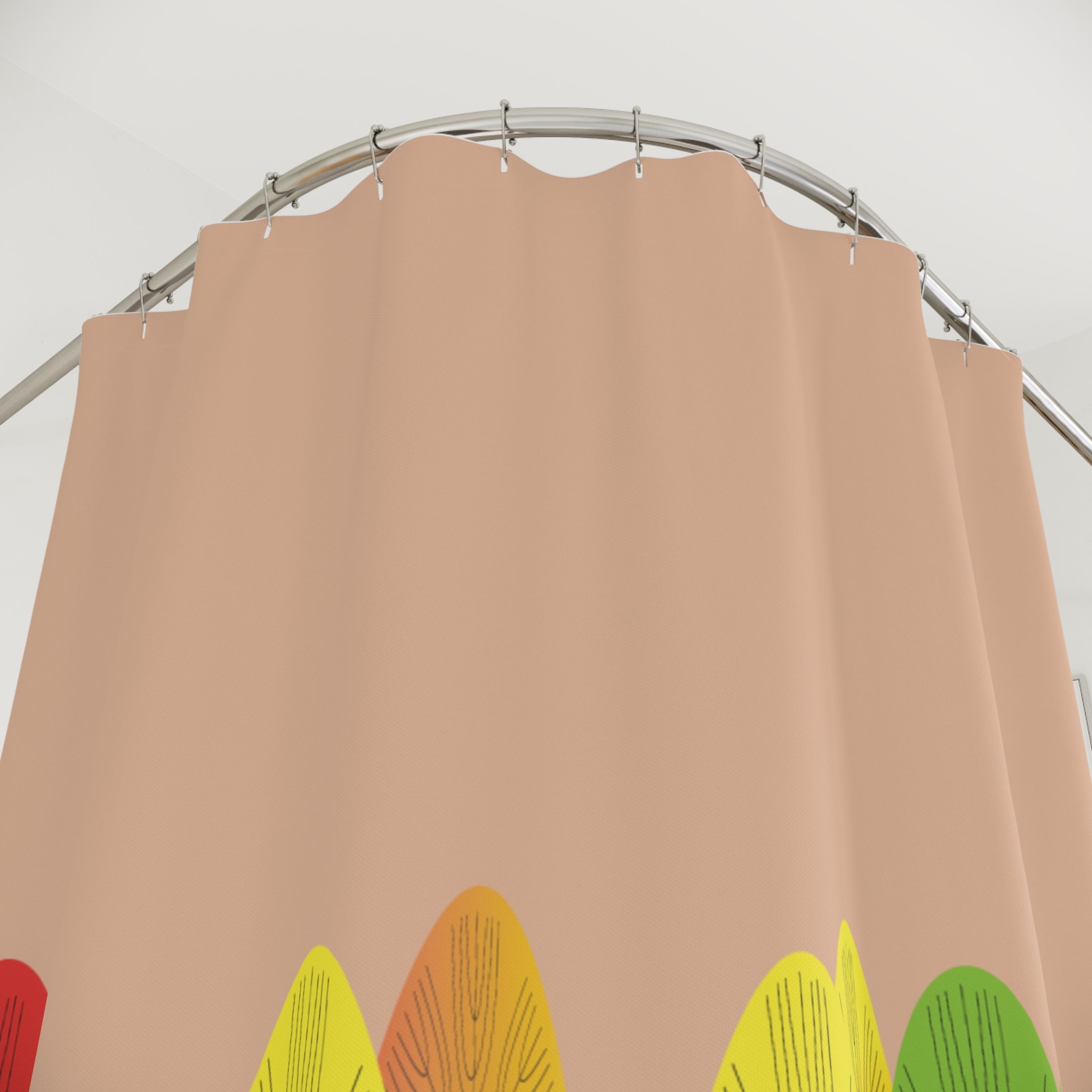 Ombre Autumn Forest Trees Shower Curtain Gift: Modern Fall for Artistic Homes