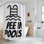 I Pee In Pools Gag Shower Curtain Gift: Hilarious Novelty for Pool Sharks