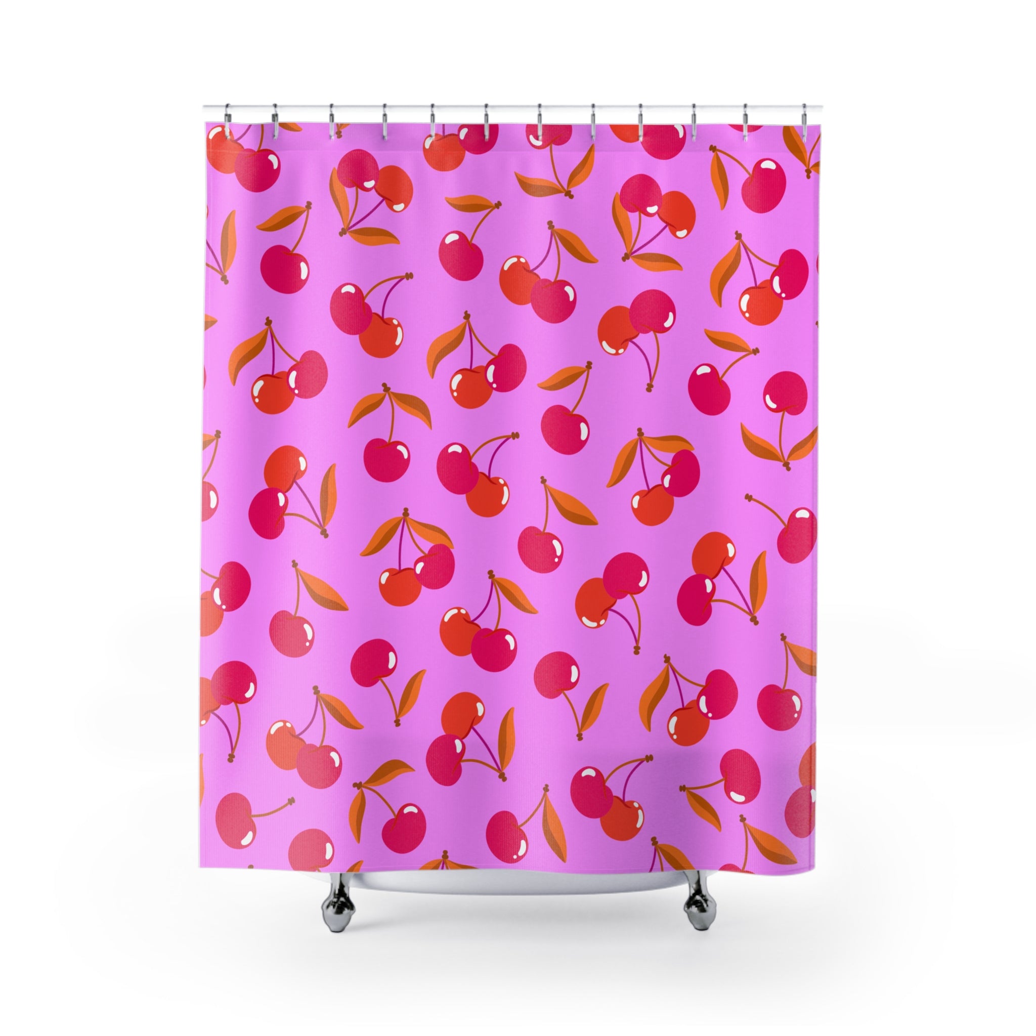Retro Cherry Bomb Pattern Shower Curtain Gift: Pop Art Sweetness for Playful Homes