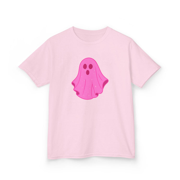Pink Ghost Parade Kids Heavy Cotton™ kids tee in light-pink – original NewGiftDay design