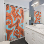 Geologic Layer Abstract Shower Curtain Gift: Southwestern Serenity for Earthy Home