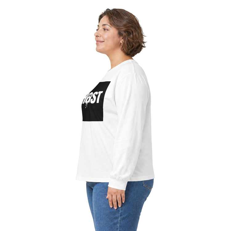 Dripping Ghost Face long sleeve tee in white – original NewGiftDay design