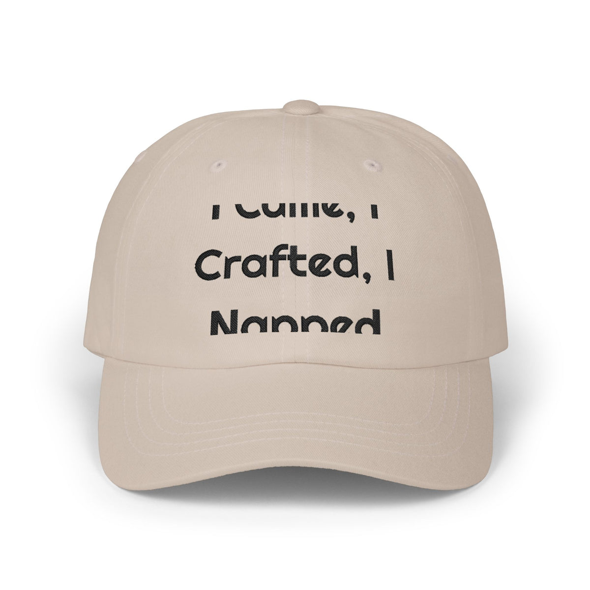 I Came, I Crafted I Napped Printed Dad for Casual Maker Errands hat – original NewGiftDay design, view 2