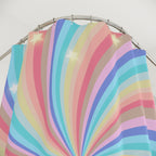 Pastel Rainbow Swirl & Stars Shower Curtain Gift: Psychedelic Dream for Energetic Homes