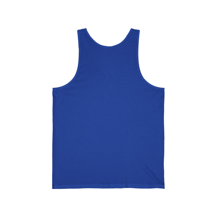 Bigfoot Christmas List Unisex Jersey Tank tank top in true-royal – original NewGiftDay design