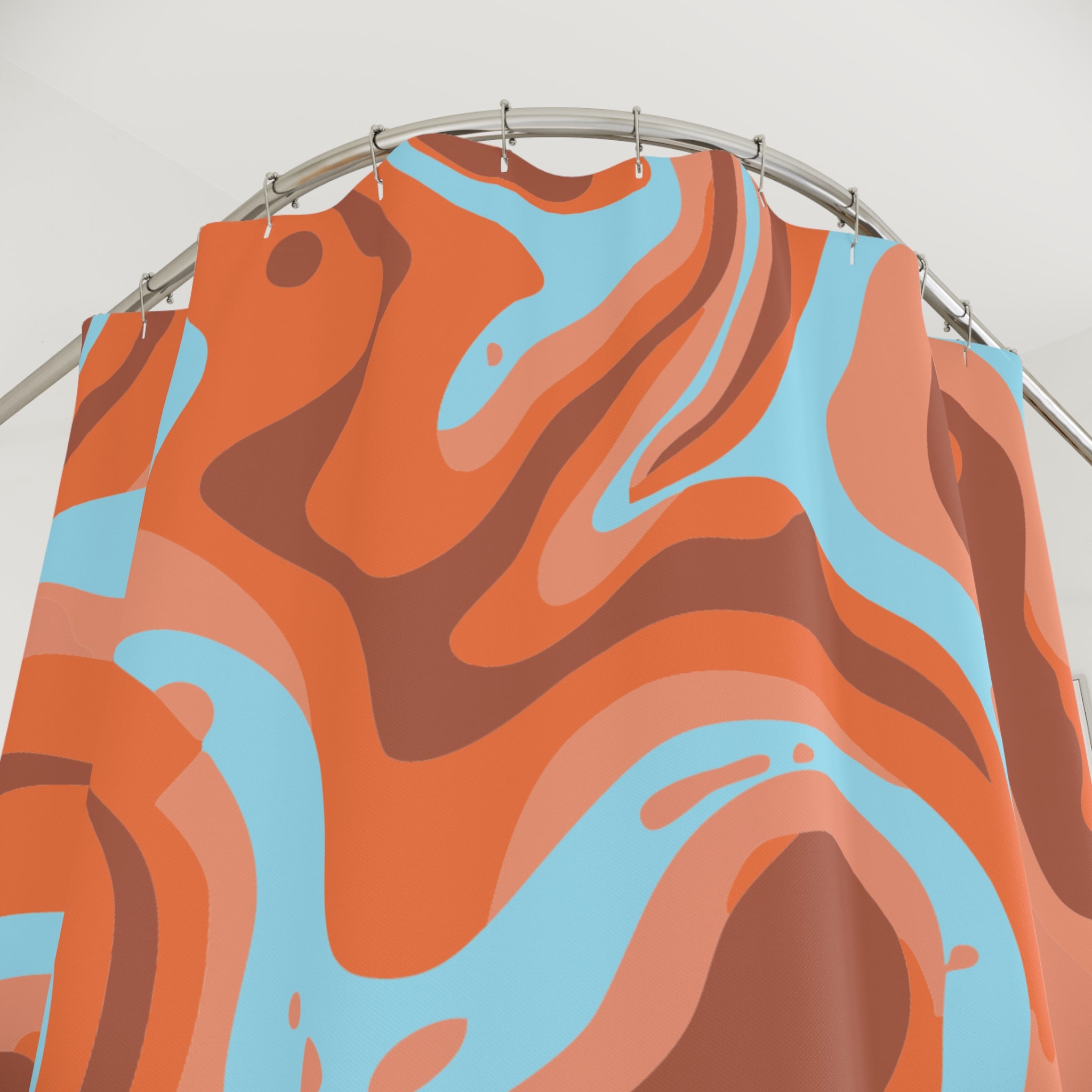 Geologic Layer Abstract Shower Curtain Gift: Southwestern Serenity for Earthy Home