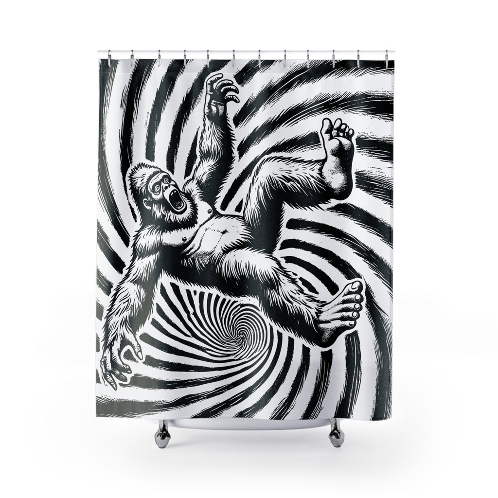 Sasquatch Time Warp Shower Curtain Gift: Cryptid Vortex for Mythical Homes