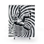 Sasquatch Time Warp Shower Curtain Gift: Cryptid Vortex for Mythical Homes