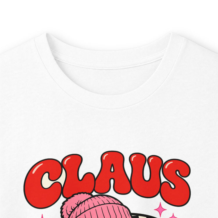Claus With Confidence long sleeve tee in white – original NewGiftDay design