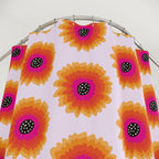 Lilac Layered Floral Shower Curtain Gift: Bright 60s Bloom for Happy Homes