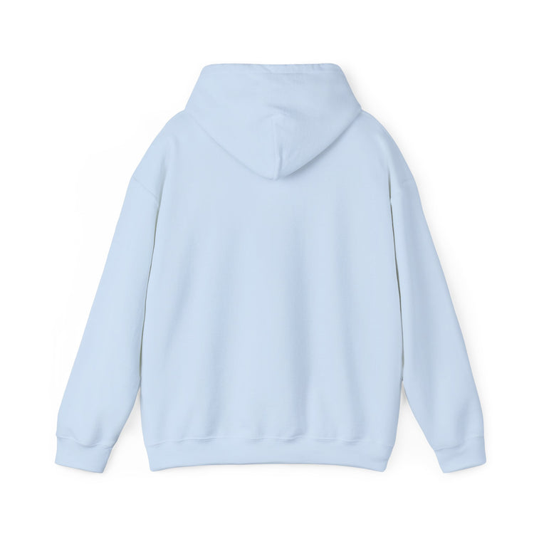 Claus With Confidence™ Hooded sweatshirt in light-blue – original NewGiftDay design