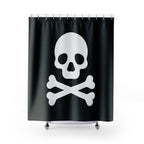 Classic Jolly Roger Skull & Crossbones Shower Curtain Gift: Pirate Flair for Adventurous Homes