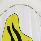 Melting Smiley Face Art Shower Curtain Gift: Trippy Vibes for Indie Home