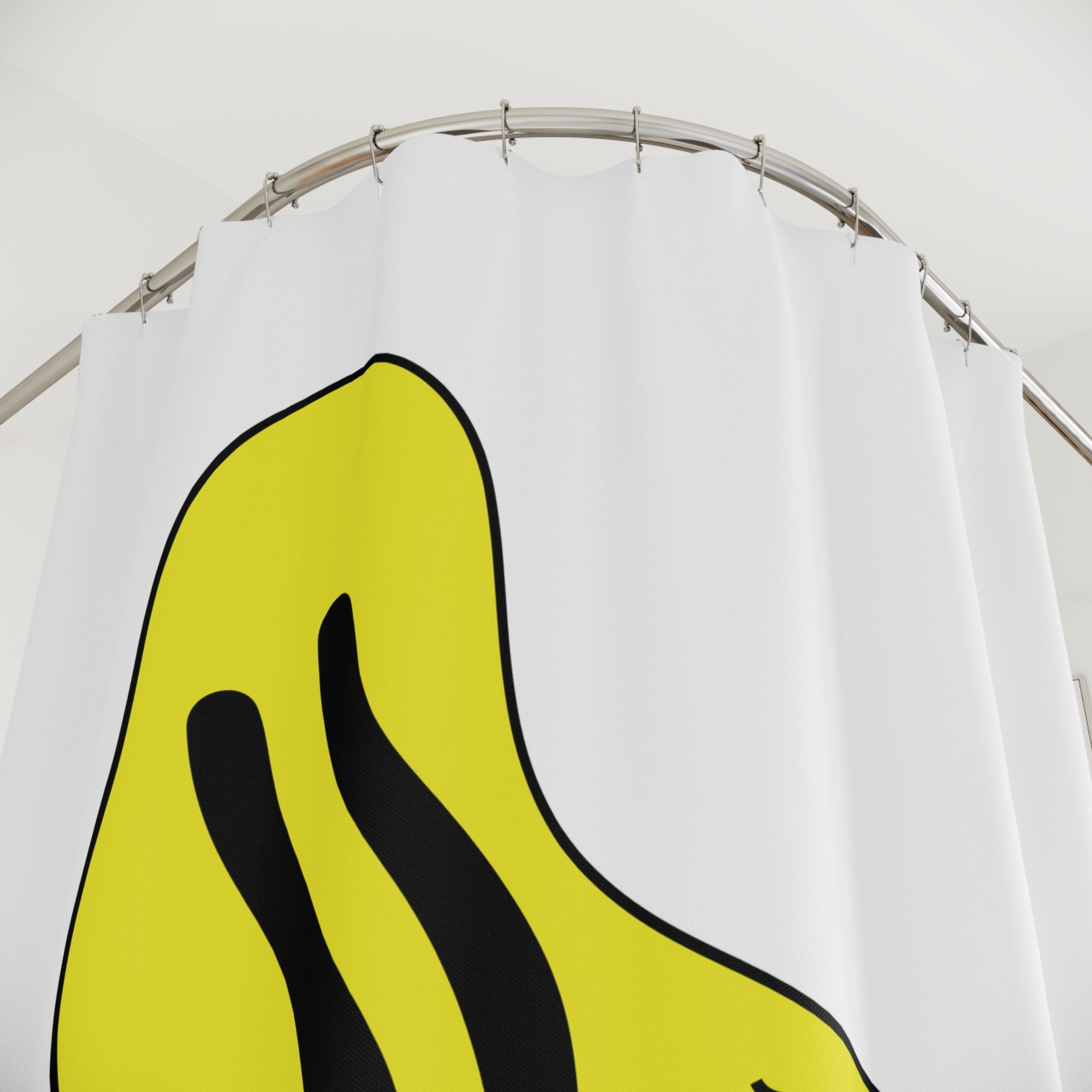 Melting Smiley Face Art Shower Curtain Gift: Trippy Vibes for Indie Home