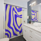 Psychedelic Swirl Abstract Shower Curtain Gift: Groovy Vibes for Dynamic Homes
