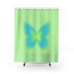 Ethereal Aura Butterfly Shower Curtain Gift: Tranquil Gradient for Aesthetic Homes