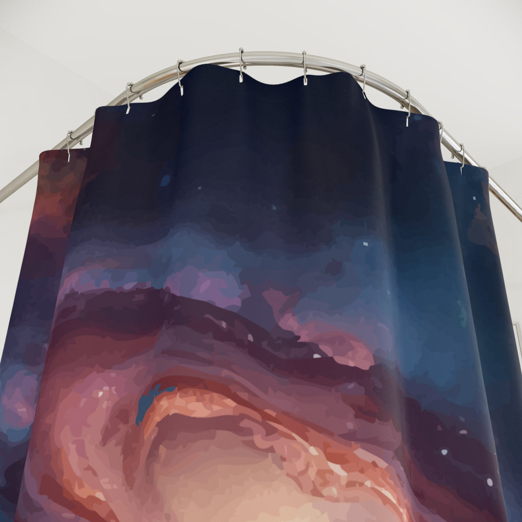 Cosmic Galaxy Nebula Photo Shower Curtain Gift: Infinite Wonder for Celestial Homes