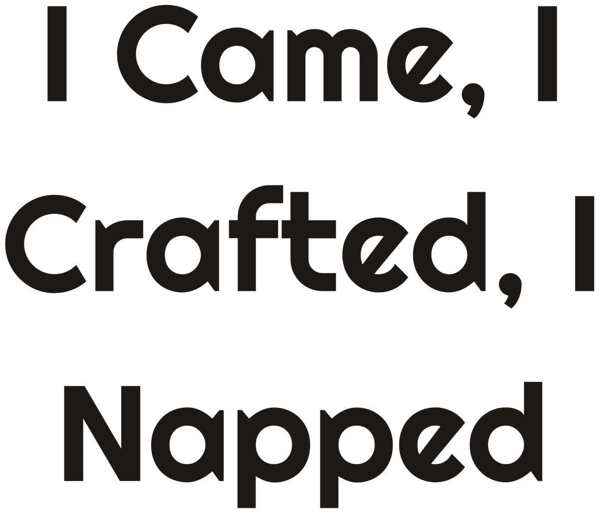 I Came, I Crafted, I Napped Printed Shower Curtain for Playful Bath Spaces design
