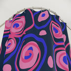 Abstract Swirl Dot Shower Curtain Gift: Modern Artistic Flair for Vibrant Homes